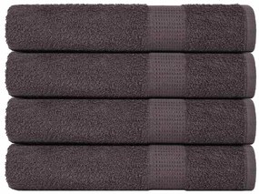 Toalhas de sauna 4 pcs 80x200 cm 360 gsm 100% algodão antracite