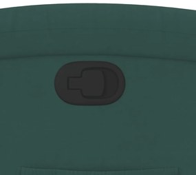 Poltrona reclinável veludo verde-escuro