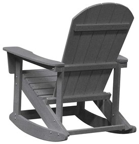 Cadeira de balanço Adirondack Cinzento-Claro 73.5x92x90 cm HDPE
