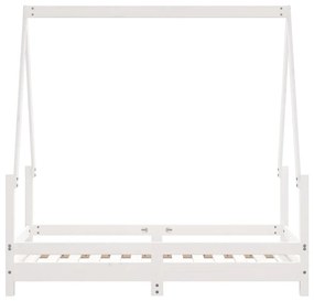 Estrutura de cama infantil 70x140 cm pinho maciço branco