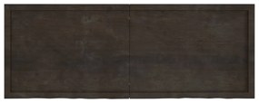 Tampo de mesa 160x60x(2-6) cm carvalho tratado castanho-escuro