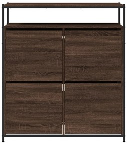 Sapateira 4 gavetas articuladas 100x34x112 cm carvalho castanho