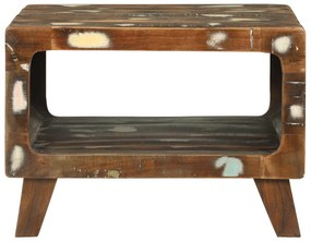 Mesa de Café 50x50x35 cm Madeira Sólida Recuperada