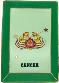 Bandeja decorativa em porcelana fine bone china Cancer
