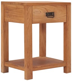 vidaXL Mesa de cabeceira 35x35x50 cm madeira de teca maciça