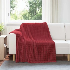 vidaXL Cobertor Vermelho Bordeaux 200 x 150 cm Lã