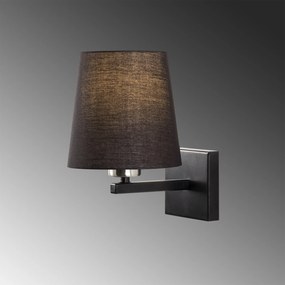 Candeeiro de Parede Profil – Preto/Níquel/Cream – 18 x 24 cm