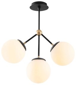 Candeeiro de Teto Gondol – Branco/Preto – 45 x 15 cm
