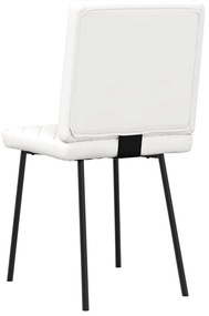 Cadeiras de jantar 4 pcs couro artificial branco