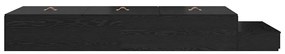 Estrutura de Cama Storage Madeira Negra 90x200 cm