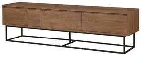 Conjunto de Mobiliário de Sala Laxus – Noz/Preto – 90x39x40 cm