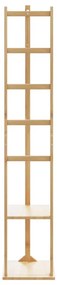 Cabide com ganchos e prateleiras 38,5x30x156 cm bambu