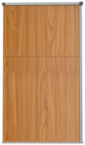 Abrigo p/ ferramentas jardim aço galvanizado castanho