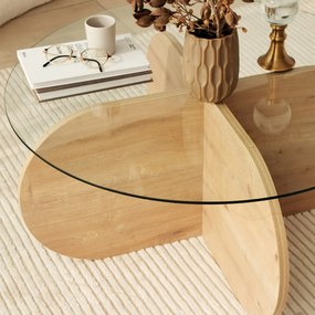 Mesa de Café Bubble - Carvalho Safira - 75cm x 35cm x 75cm