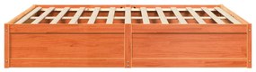 Cama sem colchão 180x200 cm pinho maciço castanho-mel