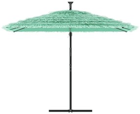 Guarda-sol de jardim com poste de aço 290x290x238 cm verde