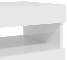 Móveis de TV com luzes LED 2 pcs 60x35x40 cm branco brilhante