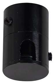 Candeeiro de suspensão preto 3 luzes com LED espelho dourado regulável - Cava Luxe Moderno