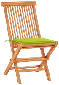 Conjunto bistrô c/ almofadões verde brilhante 3 pcs teca maciça