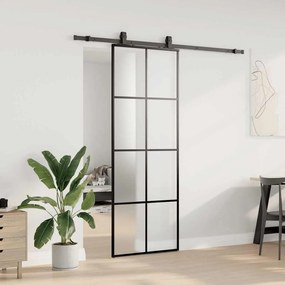 Porta deslizante c/ conj. ferragens 76x205cm vidro ESG preto