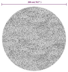 Tapete pelo curto macio e lavável HUARTE Ø 200 cm antracite
