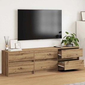 vidaXL Unidades de TV 2 pcs Carvalho Artesanal 180 x 34 x 50 cm