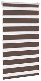 Estore de rolo 50 x 100 cm, linhas de zebra / Café