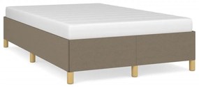 vidaXL Estrutura de cama sem colchão 120x190cm tecido cinzento