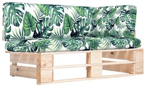 vidaXL Sofá de canto em paletes p/ jardim pinho impregnado