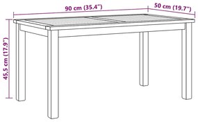 Mesa de centro Castanho 90 x 50 x 45.5 cm