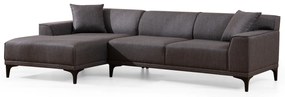 Sofá de Canto Petra – Antracite – 145 x 250 cm
