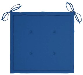 Cadeiras de jardim c/ almofadões 2 pcs madeira de teca maciça