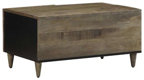 Mesa centro cinzento claro 80x50x40 cm madeira mangueira maciça
