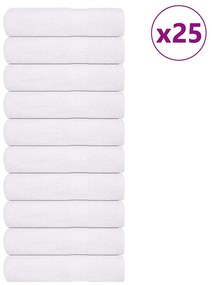 vidaXL Toalhas de banho FROGN 25 pcs 70x140 cm 360 g/m² branco