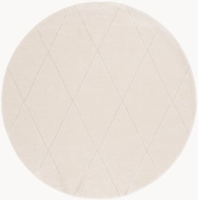 Tapete redondo artesanal de pelo curto Orla