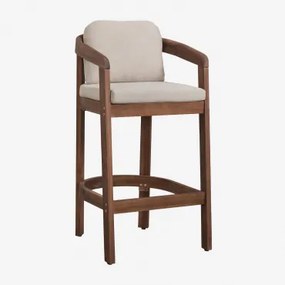Pack De 4 Bancos Altos Em Madeira De Acácia Uleno Castanho-acácia Escuro & ↑75 Cm - Sklum