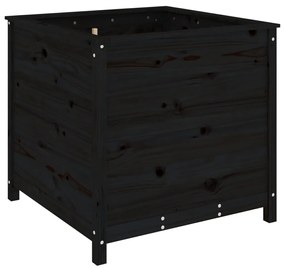 Vaso/floreira de jardim 82,5x82,5x78 cm pinho maciço preto