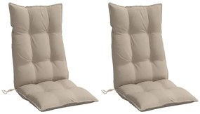 Almofadões cadeira encosto alto 2pcs oxford cinza-acastanhado