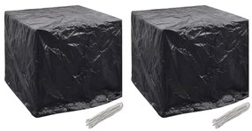 Capas p/ tanques de água de jardim 2 pcs 8 ilhós 116x100x120 cm