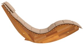 Espreguiçadeiras de Balanço com Almofadas 2 pcs Madeira Sólida de Acác