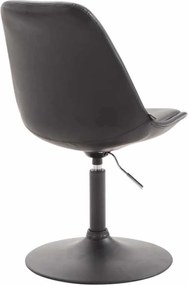 Conjunto de 4 cadeiras jantar Maverick B em couro sintético preto