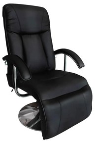 Cadeira de massagens couro artificial preto