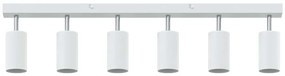 Spotlight de Teto 6 Direções Ajustáveis Branco GU10