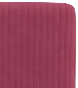 Cadeiras de jantar 4 pcs veludo vermelho tinto