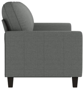 Sofá de 3 lugares 180 cm tecido cinza-escuro