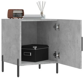 Mesa cabeceira 2pcs 40x40x50 cm derivados madeira cinza cimento