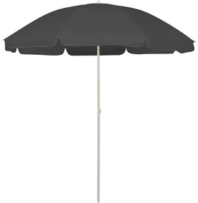 Guarda-sol de praia 240 cm antracite