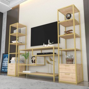 Unidade de TV Robbins – Dourado – 198 cm x 39 cm x 160 cm