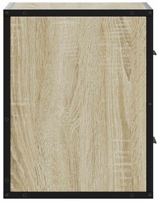 Mesas de cabeceira de parede 2 pcs 40x31x39,5cm carvalho sonoma