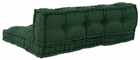 Almofada de Sofá Pallet 2 pcs Verde Standard Poliéster &amp; Espuma